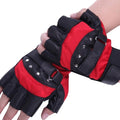 MUQGEW Men Soft Sheep Leather Driving Motorcycle Biker Fingerless Warm High Quality Gloves Outdoor  Knuckle Half Finger Gloves