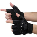 Men Soft Sheep Leather Driving Motorcycle Biker Fingerless Warm Gloves Car-styling Motorcycle gloves #YL5